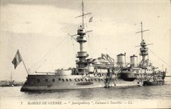 CPA Bateau Jaureguiberry Cuirasse a tourelles