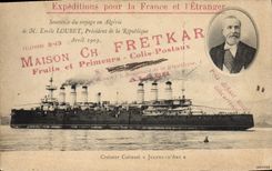 CPA Bateau Croiseur Cuirasse Jeanne d'Arc Maison Frektkar Alger