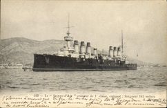 CPA Bateau La Jeanne d'Arc Croiseur de 1ere classe cuirasse