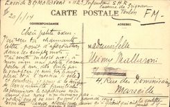 Vintage Postcard Bateau Toulon Jean Bart Armours