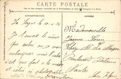 Vintage Postcard Bateau Jean Bart Cuirasse has turbines of 24000 tons