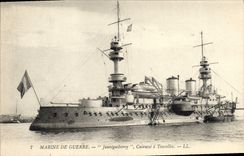 CPA Bateau Jaureguiberry Cuirasse a tourelles