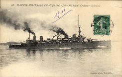 CPA Bateau Jules Michelet Croiseur Cuirasse