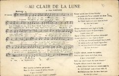 CPA Au clair de la lune 