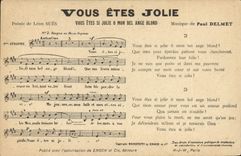 CPA Vous etes jolie leon Sues Paul Delmet 