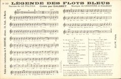 Vintage Postcard Captions blue floods Peltier DAlbret Christine Dalbret