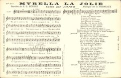 Vintage Postcard Myrella Pretty Benech Joanyd Berniaux