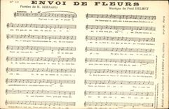 Vintage Postcard Sending of flowers Bernard Paul Delmet