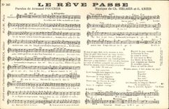 Vintage Postcard the dream passes Armand Foucher Helmer Krier