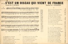 CPA C'est un oiseau qui vient de France Soubise Boissiere 