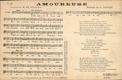 Vintage Postcard In love De Feraudy Shepherd