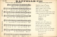 Vintage Postcard Points out to you Alfred de Musset Louise Louis