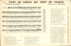 CPA C'est un oiseau qui vient de France Soubise Boissiere 
