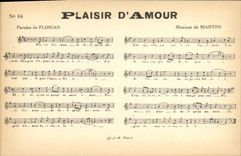 Vintage Postcard Pleasure of love Martini Florian