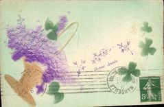 CPA Fantaisie Fleurs Trefle 