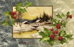 CPA Fantaisie Fleurs Bonne annee 