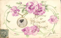 CPA Fantaisie Fleurs Femme 