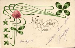 CPA Fantaisie Fleurs Trefle 