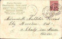 CPA Fantaisie Fleurs Fer a cheval 