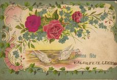 CPA Fantaisie Fleurs Colombes 