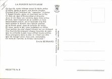 CPM Recette de la fondue savoyarde 