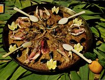 Postal Rosellón gastronómico Paella Valenciana