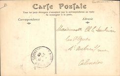 Postal Mont Saint Michel Signo del Hotel Redondillo Ingle por Wagner Robion Madre Redondillo Cocina