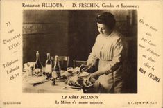 CPA Restaurant Fillioux Frechin La Mere Fillioux Duquesne Lyon 