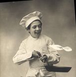 CPA Enfant Saute la crepe 