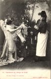 CPA Fantaisie Enfant Ange Cadeaux de l'ange de Noel Un beau courage a la soubrette 