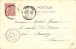 CPA Fantaisie Cavalerie contre Infanterie 