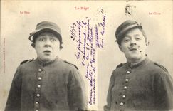 Vintage Postcard Fantasy the kepi Blue the Militaria class