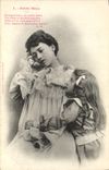 Vintage Postcard Fantasy Woman Small mother Child