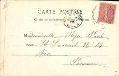 Vintage Postcard Fantasy Woman the family Durand with the theater a sad passage