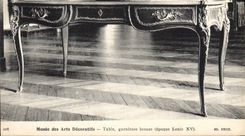 Postal Vagada de las Artes Decorativas Tabla guarnición broncea a Luis XIV