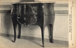 CPA Musee des Arts Decoratifs Commode marqueterie en bronze Louis XV 