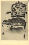Postal Sillón en madera pinta y talla a Luis XV