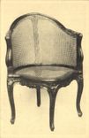 Postal Sillón de aseo caña a mancehttes Luis XV