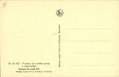 Postal Sillón de aseo caña a mancehttes Luis XV