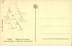 CPA Liege Musee archeologique Garde robe liegeoise en chene sculpte Style Louis XIV