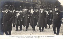 Vintage Postcard State funeral of General the Brown Minister for the War members of parliament
