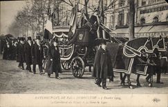Vintage Postcard Burial of Paul Deroulede the hearse at the beginning of the Gare de Lyon