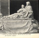 Vintage Postcard Paris Church of the Sorbonne Tomb of the cardinal Richelieu Minister for the king Louis XIII