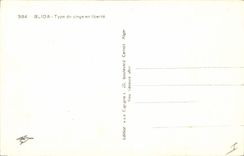 CPA Singe Blida Type de singe en liberte