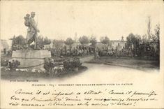 Vintage Postcard Militaria Avignon Monument of the dead soldiers for the fatherland