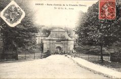 Vintage Postcard Militaria Arras Main door of the citadel Genius
