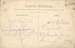 Vintage Postcard Militaria Montmelian the launching of a bridge on Isere in one hour by the 4th Genius Passage of the machine-guns of the 4th Dragons