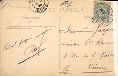 Vintage Postcard Militaria the airship Lebaudy Rise of Mr. Berteaux Minister for the war the landing by the Sappers of the genious