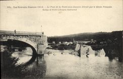 CPA Militaria Le pont de la Ferte sous Jouarre detruit par le Genie Francais 