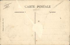 Vintage Postcard Militaria Paris the Rising of the Seine January 1910 the general Armand of the 1st Genious visiting the sinister places